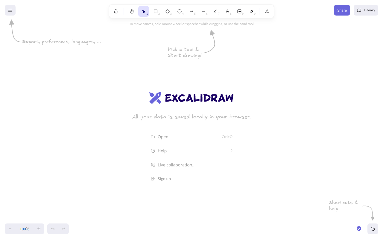 Screenshot of Excalidraw: Unleash Your Inner Artist for Collaborative Whiteboarding