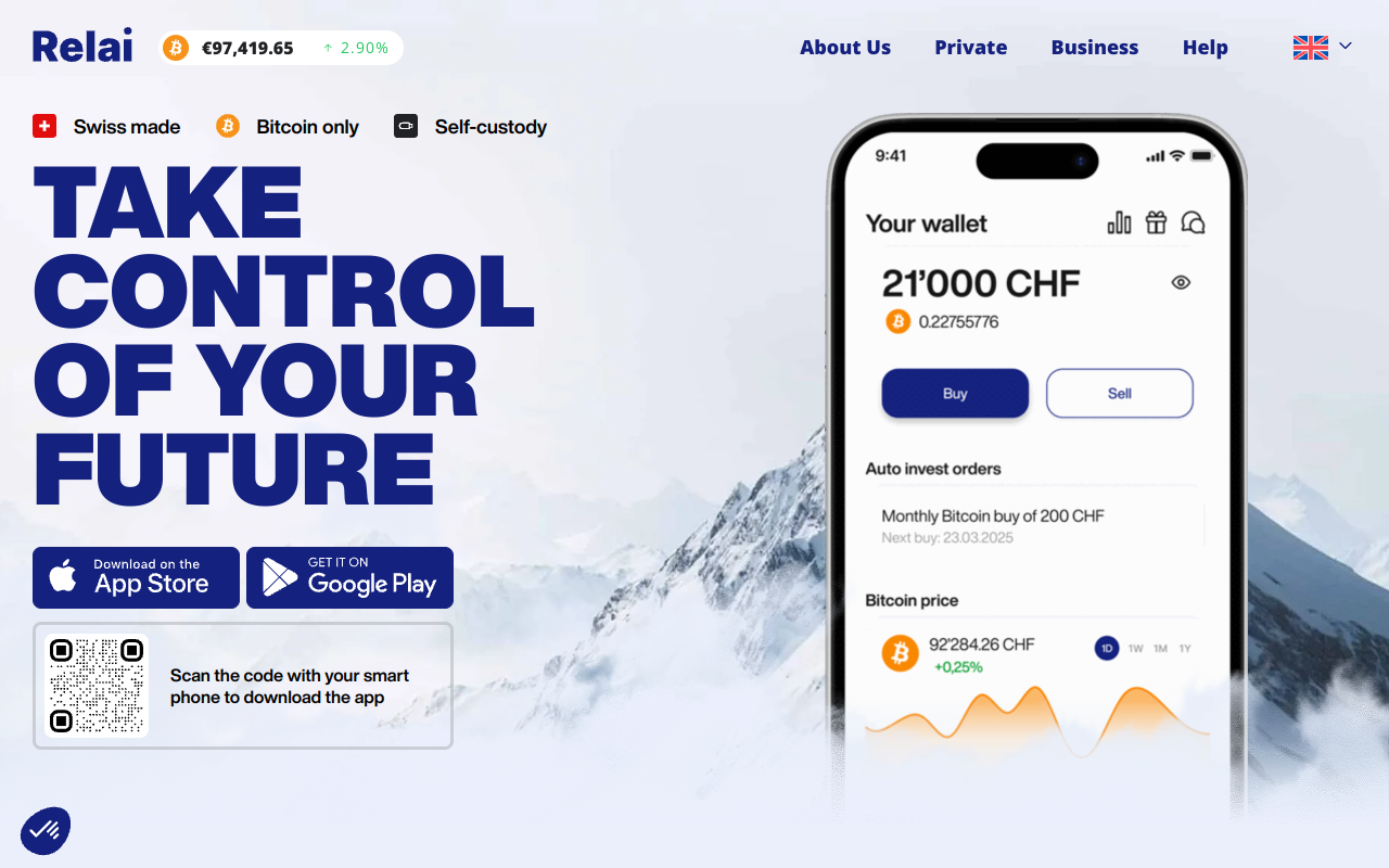 Screenshot of Relai: Your Simple Pathway to Buying Bitcoin
