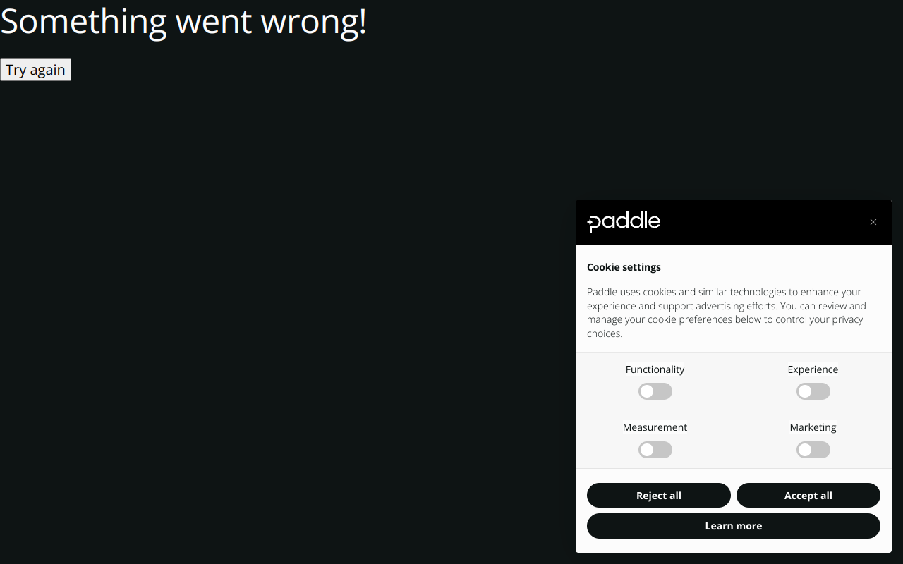 Screenshot of Paddle: Your All-in-One Solution for SaaS Payments & Global Growth