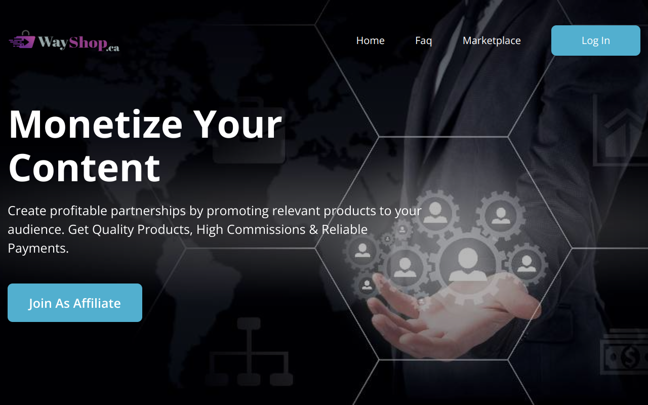 Screenshot of WayShop: Earn Big with a Canadian Affiliate Program